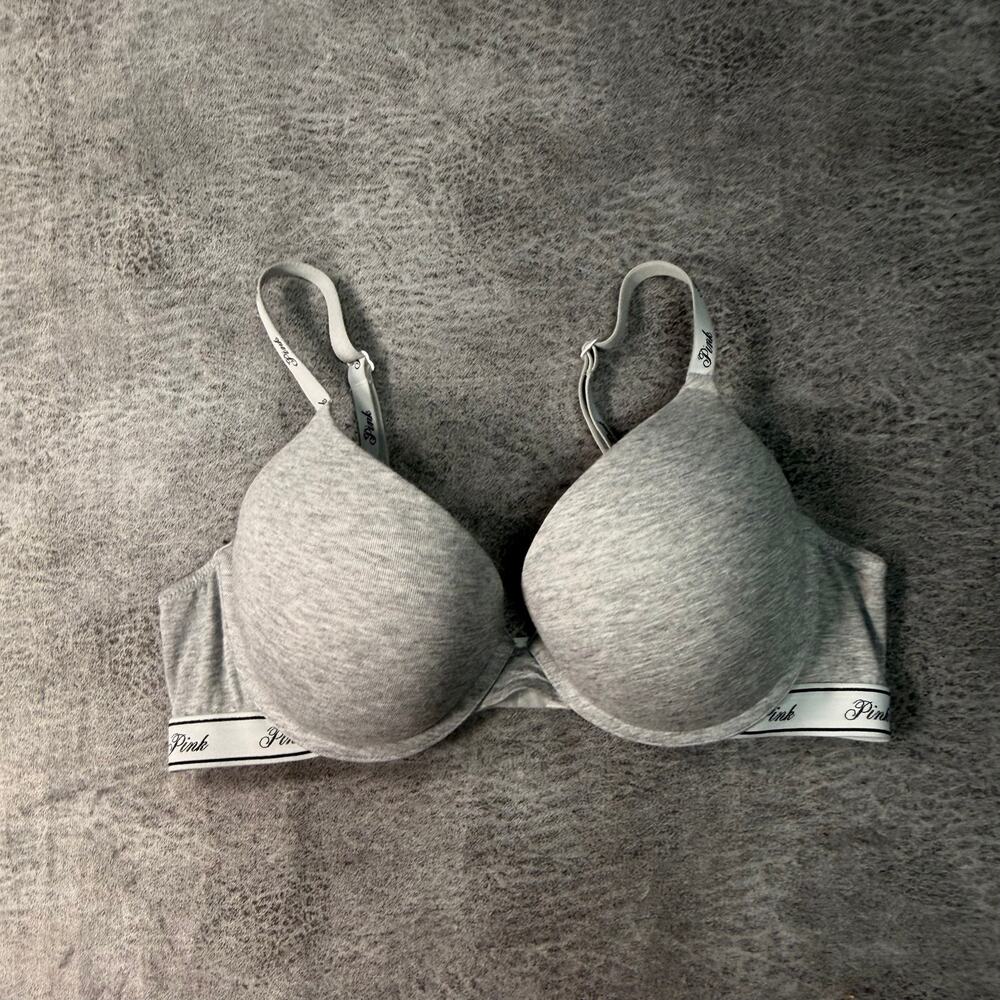 Pink Victorias Secret Gray Sporty Bra